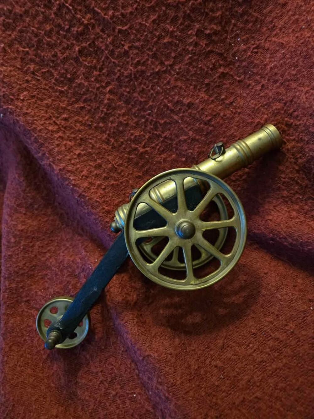 Vintage Brass Desktop Cannon Model 10"